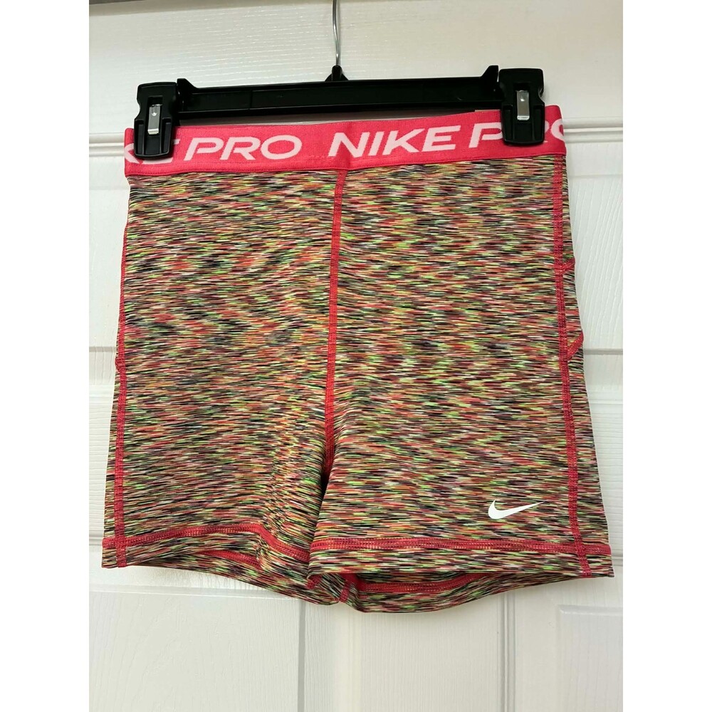 Nike Pro Womens S Compression Training Shorts Pink Space Dye NWT